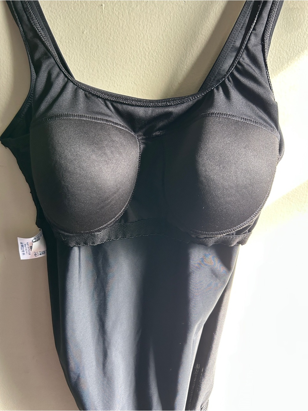 Lands' End One Piece Swimsuit Women Size 12 Black Monochrome - Picture 6 of 8